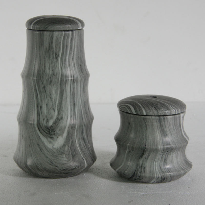 Grey Geometric Cylinder Ceramic Vase,Pack of 10 PCS